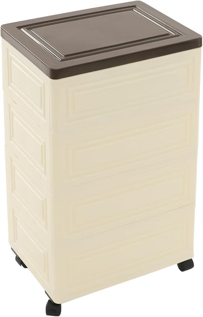 4 Drawers Storage Bins with Wheels, 4-Tier Storage Cabinet with Drawers - Image 7