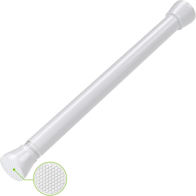 White Tension Rods 16 to 26 Inch Tension Curtain Rod Small Tension Rods by HAOYUNTE