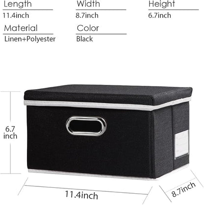 PRANDOM Storage Boxes with Lids Fabric Collapsible Storage Bins Organizer - Image 3