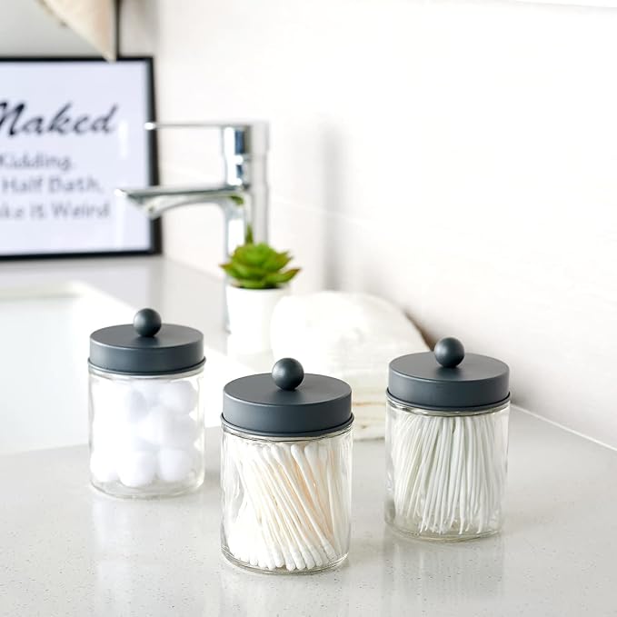Amolliar Apothecary Jars Bathroom Storage Organizer - Image 6