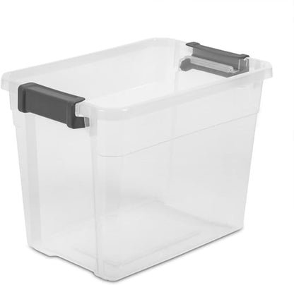 Sterilite 12-Pack Modular Stacker Box, Durable Clear Plastic Storage Bins - Image 9