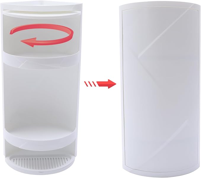 3 Tier Corner Shelf Stand, Cosmetic Skincare Organizer - Image 3