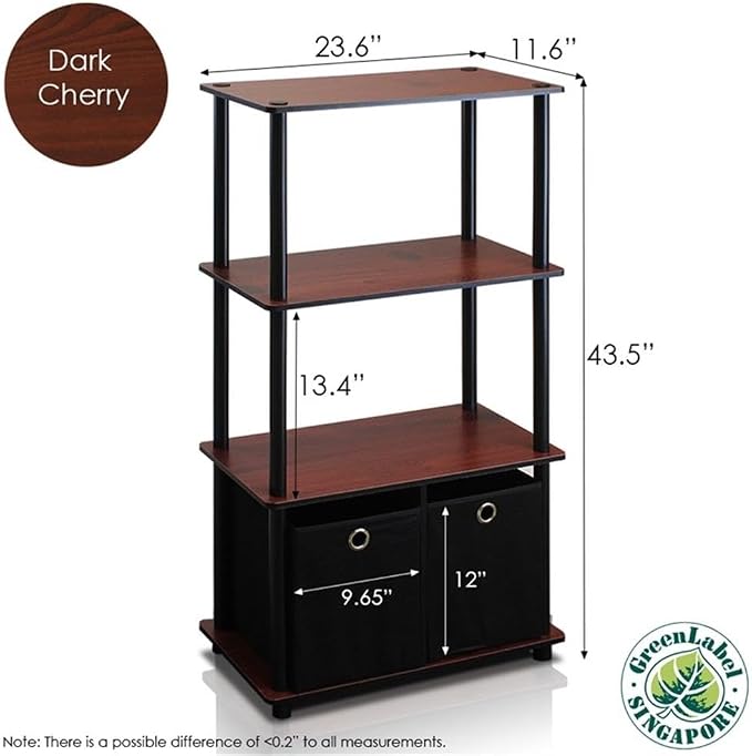 Furinno GO GREEN Storage Shelf Set of 2, 4-Tier Storage Rack - Image 2