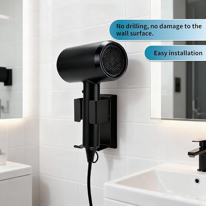No-Drill Hair Tool Holder, Wall Mounted Curling Iron Holder, Hair Straightener - Image 3