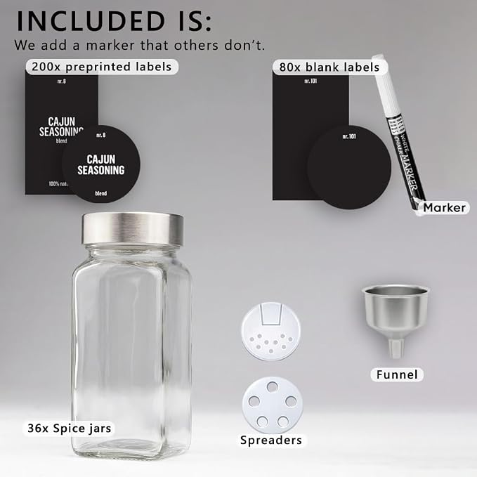 Deco haus Glass Spice Jars - Image 2