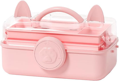 Bow Knot Hair Accessories Organizer Box Cute Dust Proof Childrens Jewelry by Gujuja