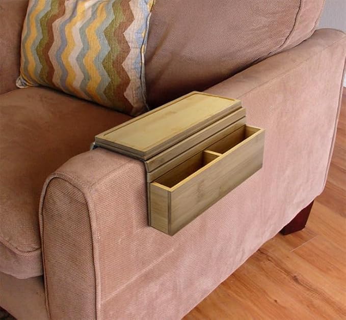 Couch Arm Tray - Bamboo Couch Table Armrest - Anti-Slip Multifunctional Sofa by Unknown