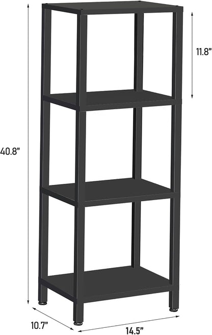 TUTOTAK Bookshelf, 4-Tier Small Narrow Book Shelf - Image 2