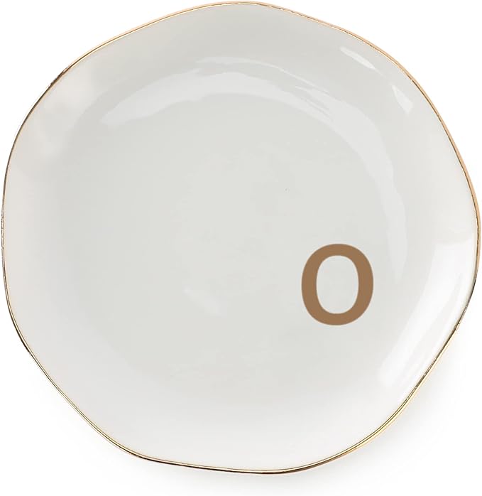 Initials Ring Dish Jewery Tray by VINCOMIC