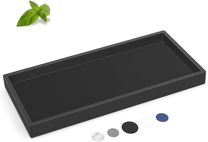 EG-SIPRO Silicone Bathroom Tray, Shatterproof, Rectangular, 10.6 x 5.1 Inches by EG-SIPRO