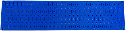 Wall Control Narrow Pegboard Rack 8in x 32in Blue Metal Pegboard Runner Tool by Wall+Control