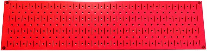 Wall Control Narrow Pegboard Rack 8in x 32in Red Metal Pegboard Runner Tool by Wall+Control