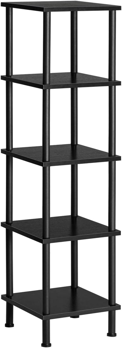 HOOBRO 5-Tier Corner Shelf Stand, Corner Square Rack Display Shelf, Tall by HOOBRO
