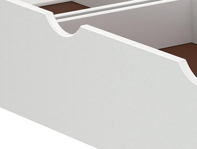 White Wood Underbed Storage Drawers on Wheels - Image 5