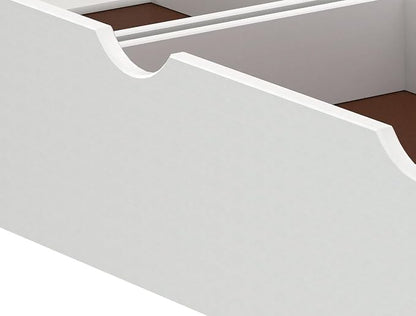 White Wood Underbed Storage Drawers on Wheels - Image 5