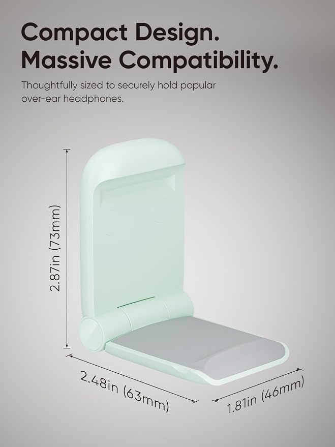 MAMUVIMO Headphone Stand, Headset Stand Foldable ＆ Sticky, Headphone Holder - Image 7