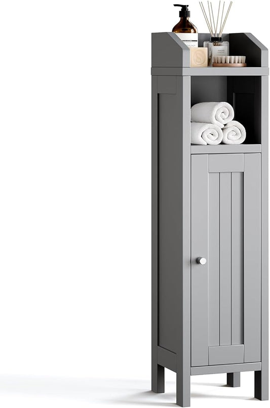 VINGLI Small Storage Corner Floor Cabinet, 7.9" Narrow Toilet Paper Storage by VINGLI