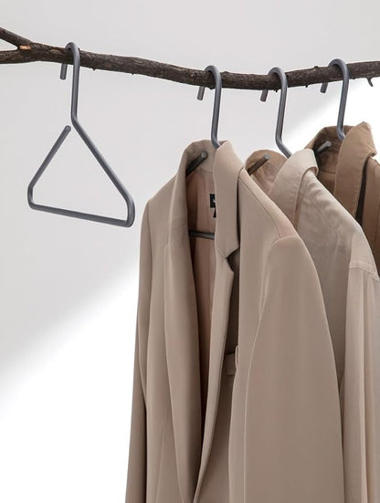 Premium Matte Titanium Gray Aluminum Coat Hangers 10 Piece Set, 16.5” Extra - Image 3
