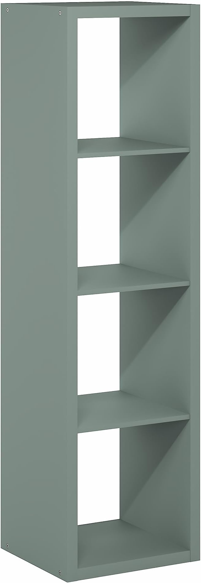 4-Cube Tall Cubicle Bookshelf, Cube Bookcase - Image 4