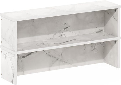 Furinno Helena Kitchen Counter Stackable Organizer Shelf, Marble White - Image 6