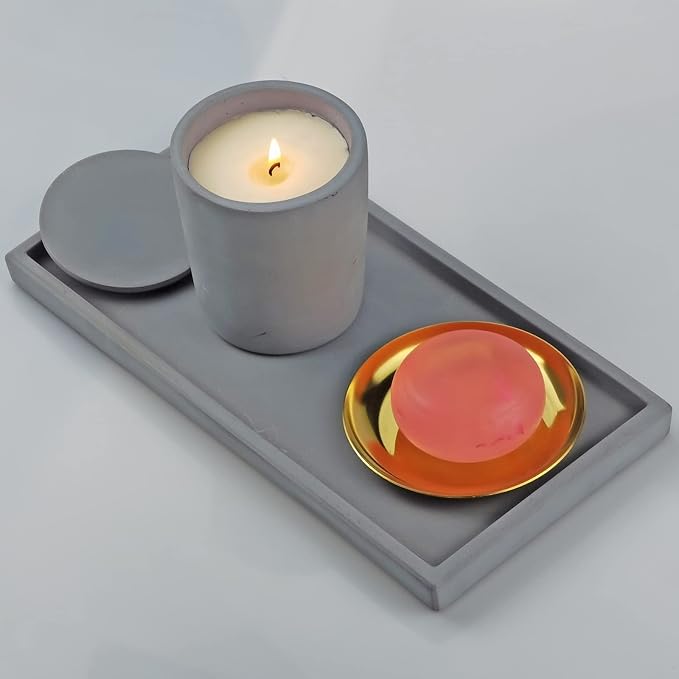FREELOVE Concrete Countertop and Vanity Tray – Small Soap Dispenser Bottles - Image 7