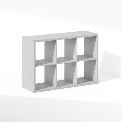 Furinno Cubic Extra Thick 6-Cube Closet Organizers and Storage, Light Grey | - Image 7