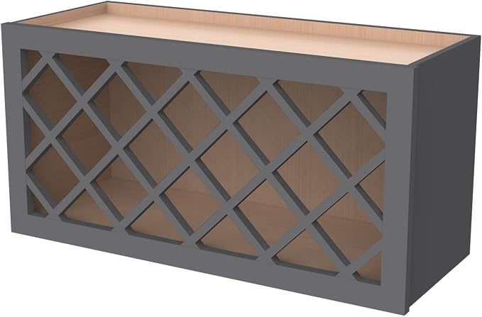 Solid Wood RTA Wine Bottle Rack Wall Cabinet by CozyHommie