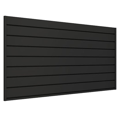 4FT x 2FT Black PVC Slatwall Panel, Modern Wall-Mounted Garage Storage System by Neoaider