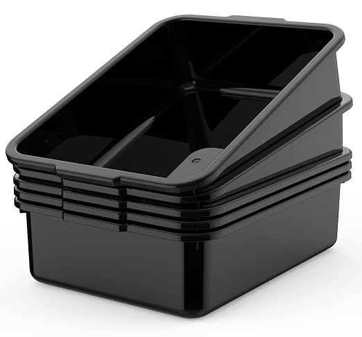 5-Pack Commercial Bus Tubs Box/Tote Box, Wash Basin Tub 8 Liter by WYT