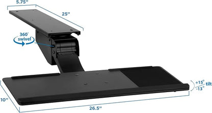 Mount-It! Sit Stand Keyboard Tray, Height Adjustable Under Desk Keyboard and - Image 6