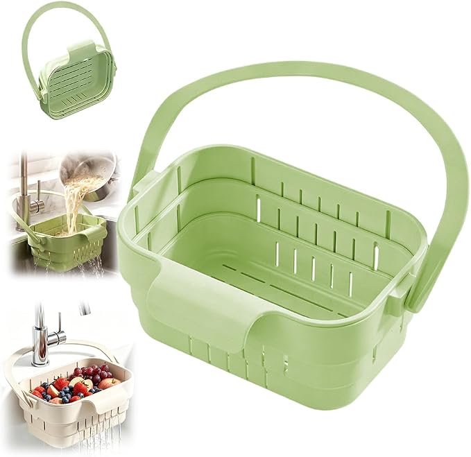 Foldable Hanging Sink Drain Basket Colander by Cecurpo