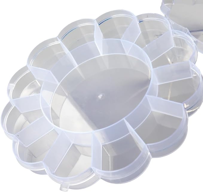 Craft County Plastic Floral Pattern Flip Top 12 Compartment Bead Organizer - Image 5
