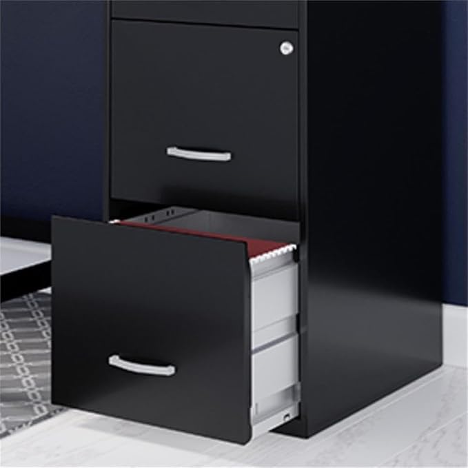Scranton & Co Set of 2 18" D 3-Drawer Metal Filing Cabinet - Image 4