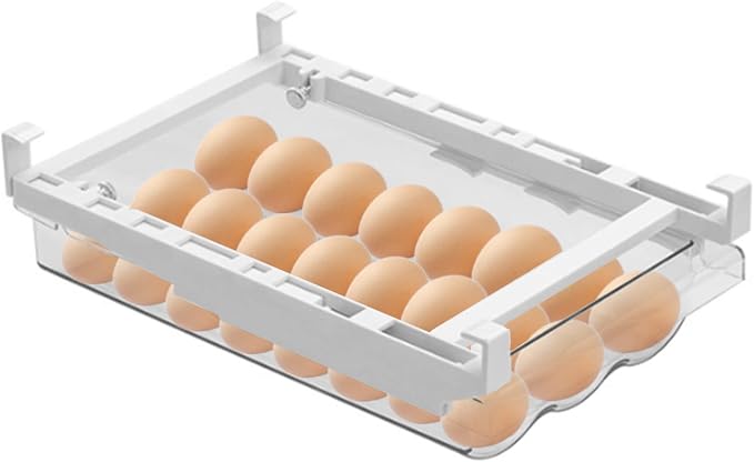 Egg Holder For Refrigerator，Mini Fridge Drawer Organizer Egg Storage Bin Clear by Lechay