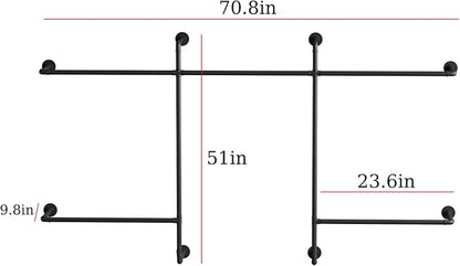 Industrial Pipe Clothing Racks - Image 6