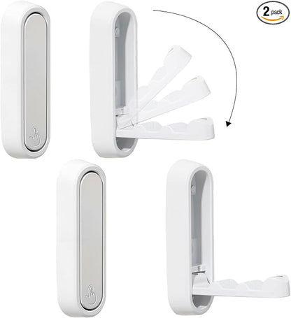 Folding Wall Hooks, 2 Pack, Zinc Alloy, Heavy Duty Coat Hooks | 90° Foldable by Dntorx