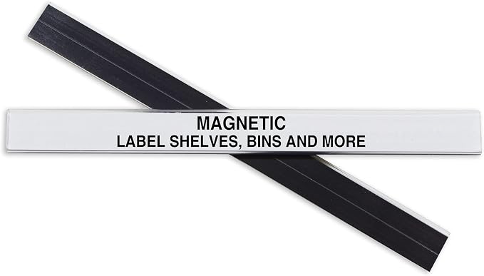 C-Line HOL-DEX Magnetic Shelf/Bin Label Holders, Side Load, 0.5 x 6 by C-Line