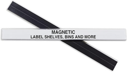 C-Line HOL-DEX Magnetic Shelf/Bin Label Holders, Side Load, 0.5 x 6 by C-Line