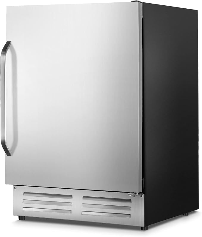 24 Inch Outdoor Beverage Refrigerator Cooler, Stainless Steel Wide Refrigerator by Velieta-SpecialistinFridge