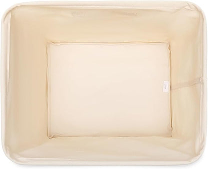 Foldable Storage Bins with Lids Cotton Canvas Rectangular Storage Box Ideal - Image 7