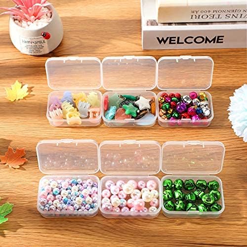 Jetec 6 Pieces Mini Plastic Clear Beads Storage Containers Box - Image 5