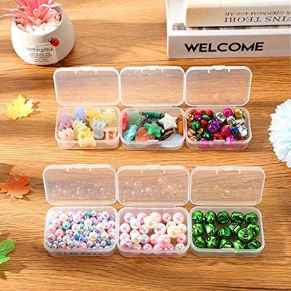 Jetec 6 Pieces Mini Plastic Clear Beads Storage Containers Box - Image 5