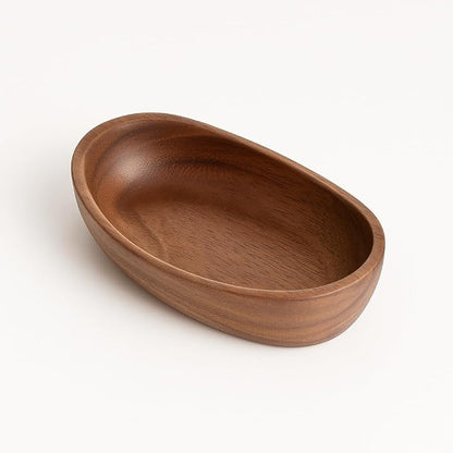 Wooden Bowl for Keys Walnut Wood Catchall Bowl for Entryway Table Rustic by Rochoseng