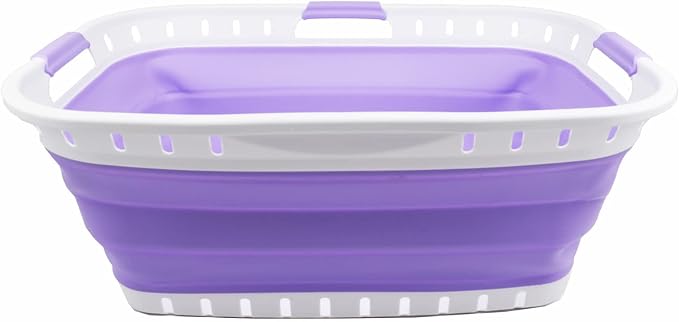 SAMMART 44L Collapsible Plastic Laundry Basket - Image 2