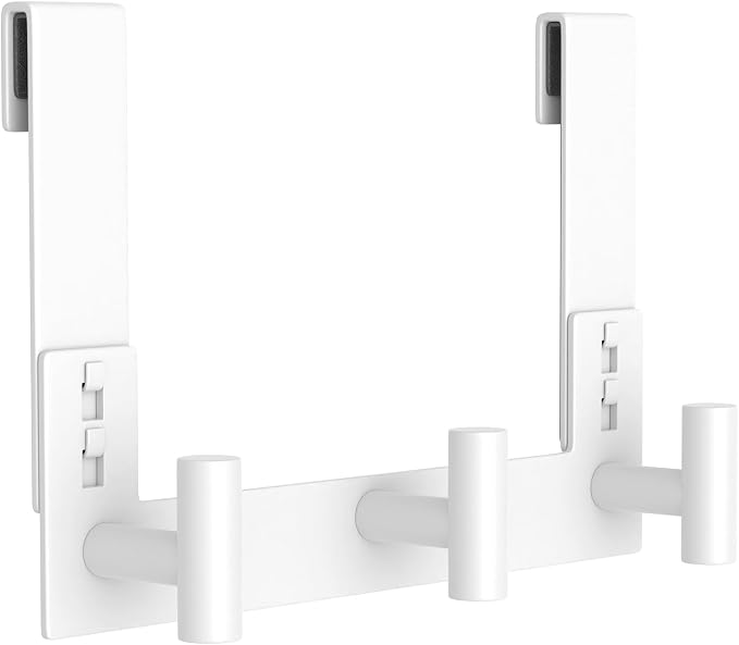 PMMASTO No-Drill Extra Long Shower Hooks, Fits 3/8" Thick Door, Heavy Duty - Image 2