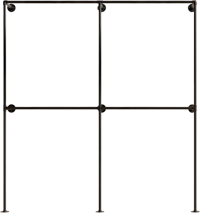 Industrial Pipe Clothing Rack, Heavy Duty Wall Mounted Clothes Rack, Retail - Image 9