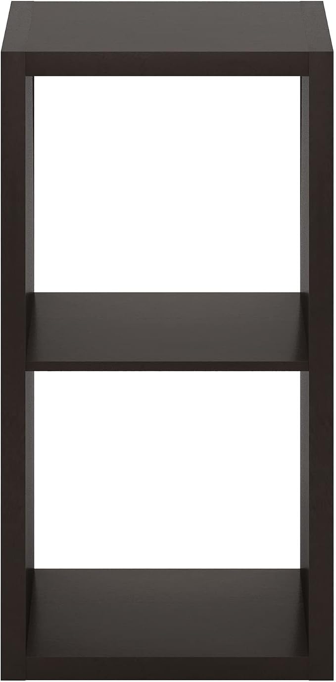 Furinno CUBICLE 2-Cube Book Shelf, Extra Thick Frame Bookshelf, Dark Oak | - Image 10