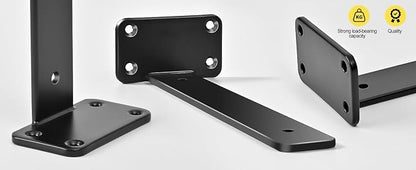 12 Pack - 10 inch Black Hidden L Shelf Bracket Iron Floating Shelf Brackets - Image 8