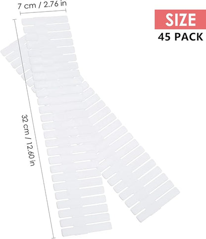 45 Pack Drawer Dividers, Plastic Adjustable Drawer Storage Organizer - Image 2