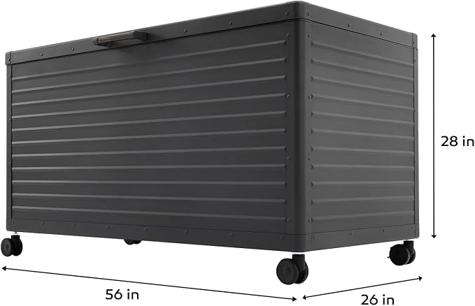 MIRADOR 175 Gallon Outdoor Storage Box Waterproof, Metal Deck Box - Image 5
